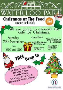 An informational poster about a christmas craft event