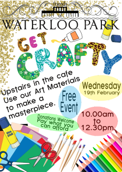 Events poster for craft session