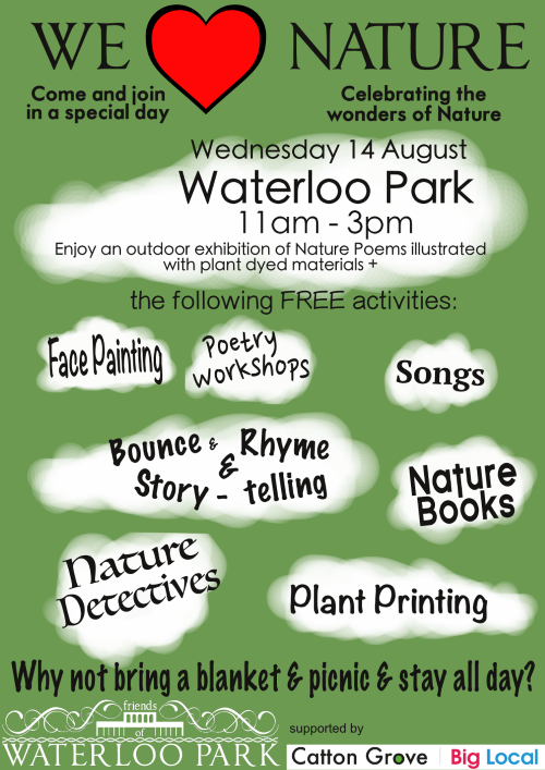Events poster for we love nature session